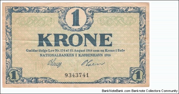 1 Krone(1916) Banknote