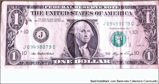 United States of America 1 Dollar Banknote
