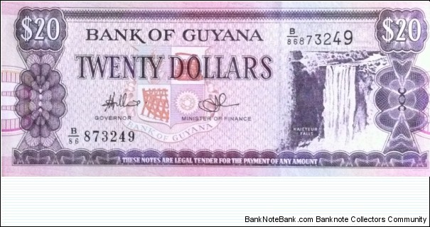 Guyana 20 Dollar Banknote
