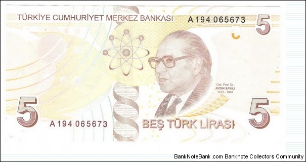 Banknote from Turkey year 2009