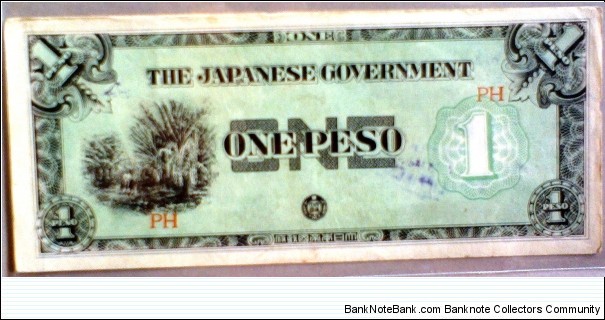 Japanese Invasion Money; 1-Peso; Plantation Banknote