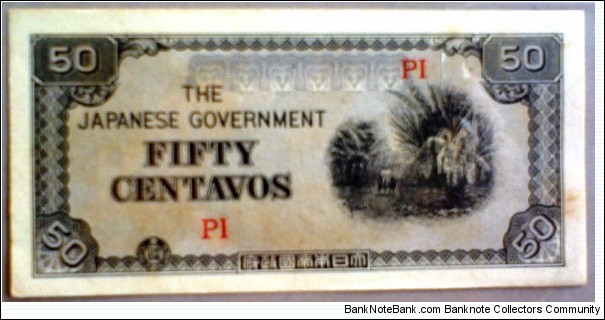 Japanese Invasion Money; 50 Centavos; Banknote