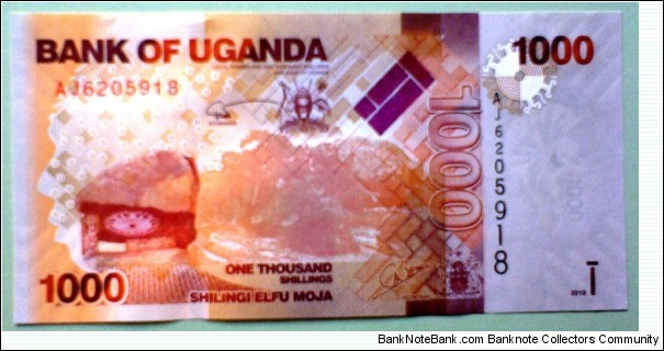 1000 Shillings, 2010-2011 Issue, Uganda
P-49, Stone - forest, Antelopes Banknote