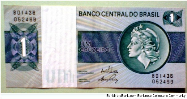 1 Cruzeiro, Banco Central do Brasil
Banco do Brasil Building Banknote