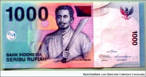 1000 Rupiah, Bank of Indonesia
Captain Pattimura / Volcano Banknote