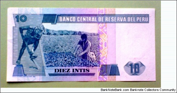 Banknote from Peru year 1987