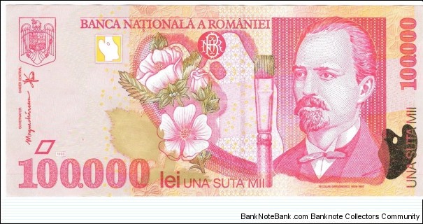 100.000 Lei Banknote