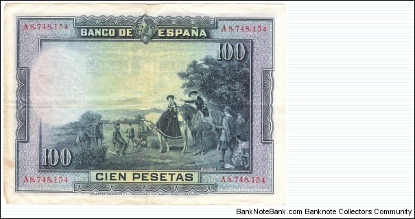 Banknote from Spain year 1928