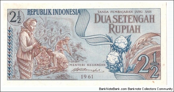 2½ Rupiah(1961) Banknote