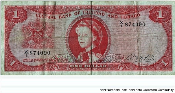 Trinidad & Tobago N.D. 1 Dollar. Banknote