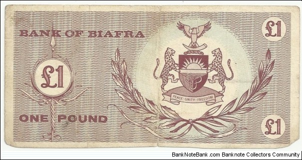 Banknote from Biafra year 1967