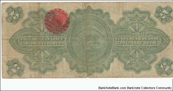 Banknote from Mexico year 1914