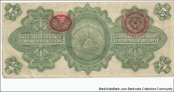 Banknote from Mexico year 1914