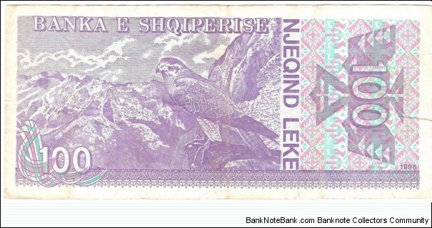 Banknote from Albania year 1996