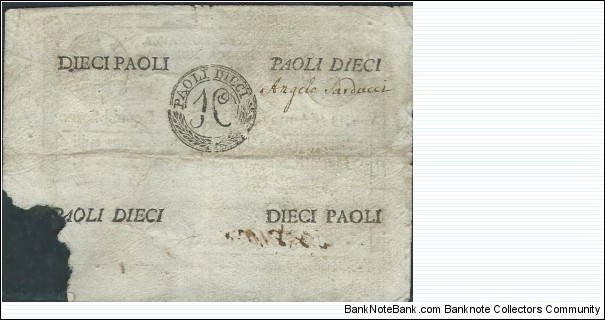 Banknote from Italy year 1799