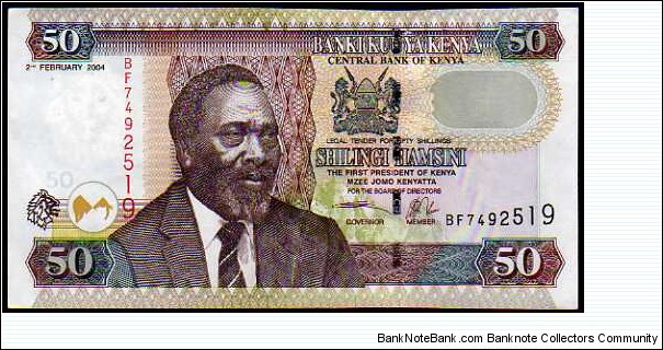 50 Shilingi / Shillings__
pk# 41 b__
02.02.2004 Banknote