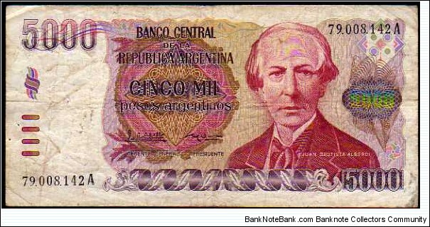 5000 Pesos__
pk# 318__
ND (1984-1985) Banknote