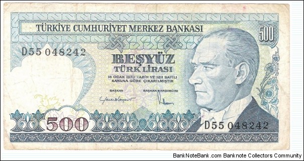 500 Lira(1983) Banknote