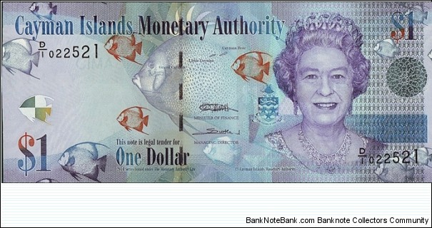 Cayman Islands 2010 1 Dollar. Banknote