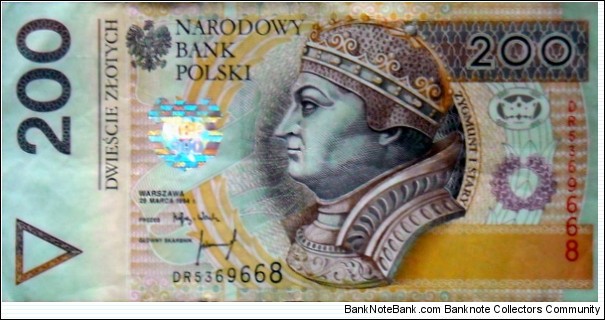 200 ZŁ.
DR 5369668 Banknote