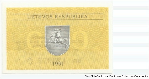 Lithuania 0,50 Talonas 1991 Banknote