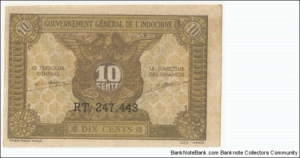 Banknote from Vietnam year 1942