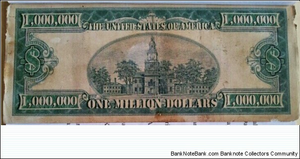 USD1 Million Silver Certificate 1928 & 1934 For Sale USD1.5 Million Banknote