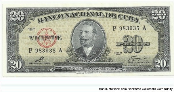 Cuba 20 Pesos 1960-(Che) Banknote