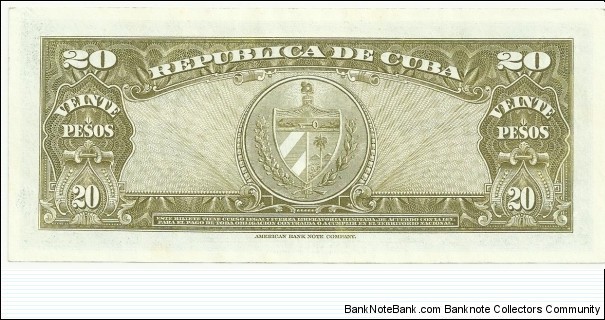 Banknote from Cuba year 1960