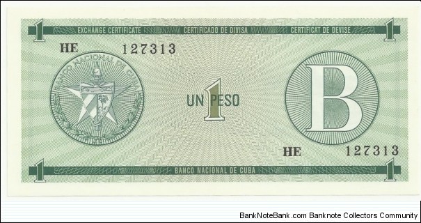 Cuba 1 CUC B-ExCertificate Banknote