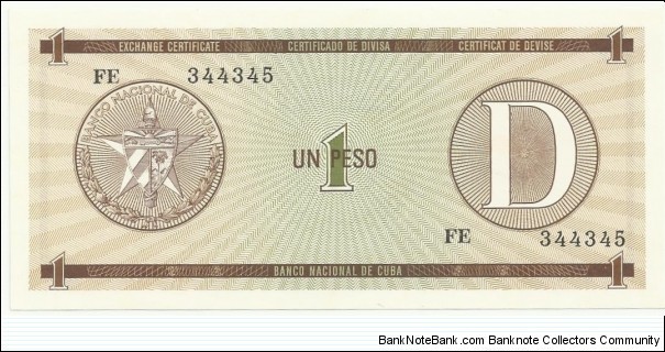 Cuba 1 CUC D-ExCertificate Banknote