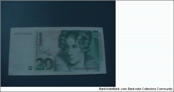 20 DEUTSCHE MARK, 1991 Banknote