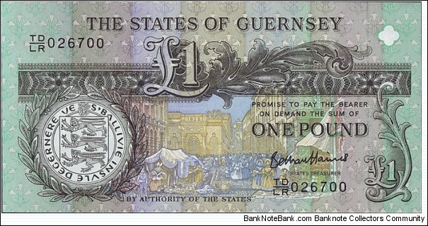 Guernsey N.D. (2013) 1 Pound.

Thomas De La Rue commemorative. Banknote