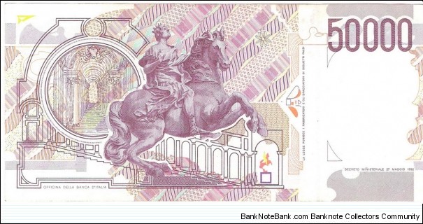 Banknote from Italy year 1992