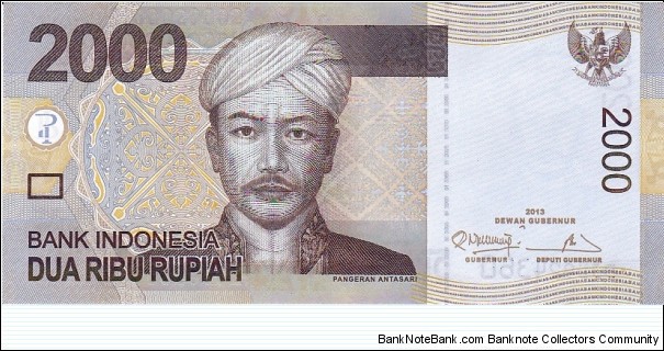 Indonesia 2000 rupiah 2013 Banknote