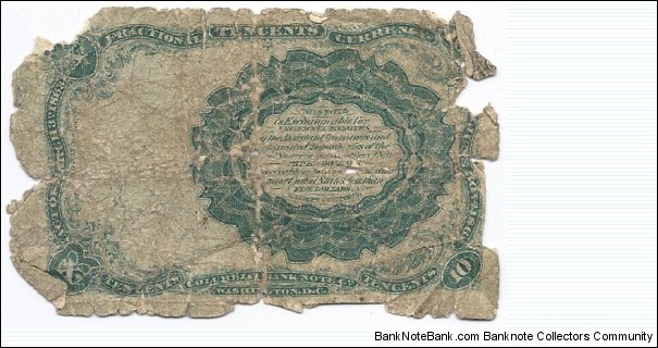 Banknote from USA year 1874