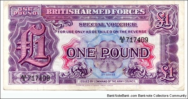 1 Pound - British Armed Forces Note, 2nd series Banknote