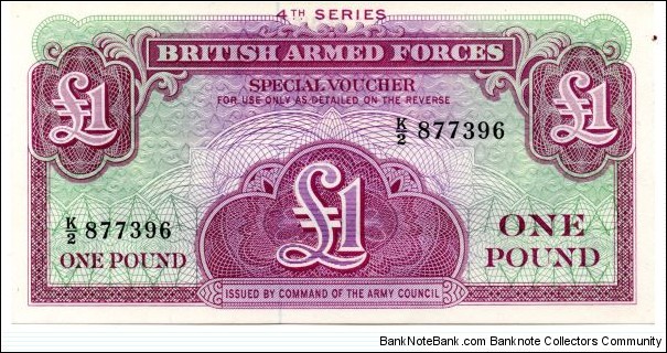 1 Pound - British Armed Forces Note - 4th Series Banknote