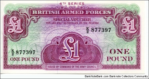 1 Pound - British Armed Forces Note - 4th Series Banknote