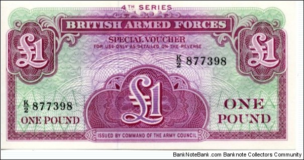 1 Pound - British Armed Forces Note - 4th Series Banknote