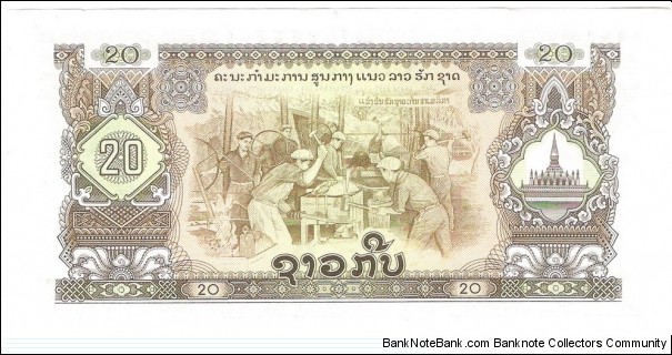 Banknote from Laos year 1977