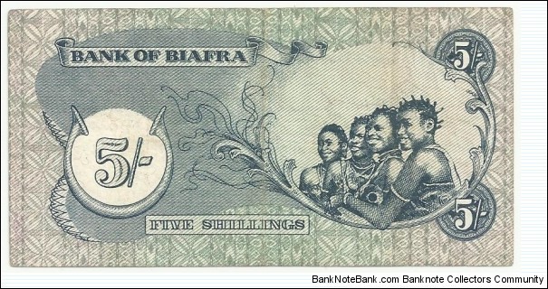 Banknote from Biafra year 1968