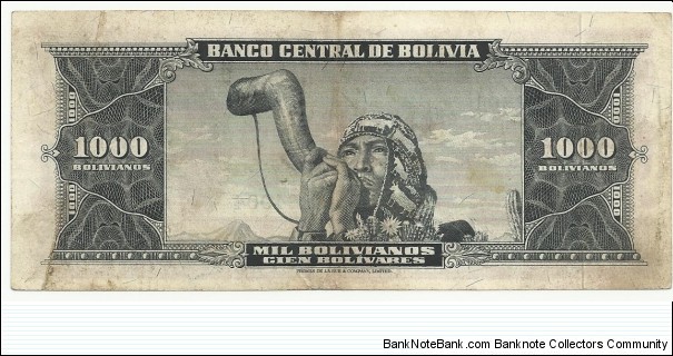 Banknote from Bolivia year 1945