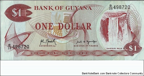 Guyana N.D. 1 Dollar. Banknote