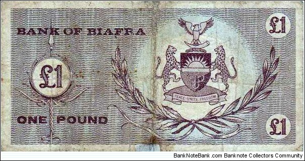 Banknote from Biafra year 1967