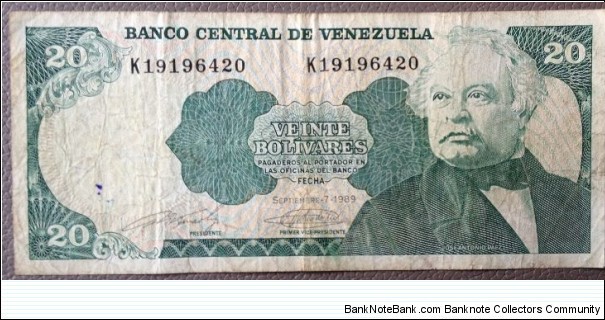 20 Bolivar Banknote