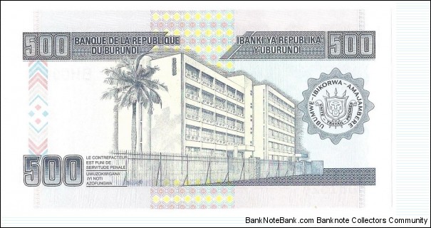 Banknote from Burundi year 2011