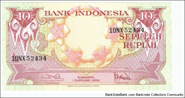 10 Rupiah(1959) Banknote