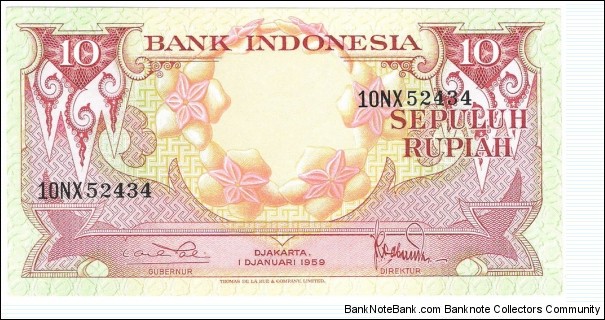 10 Rupiah(1959) Banknote