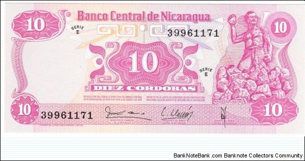 10 Cordobas(1979) Banknote